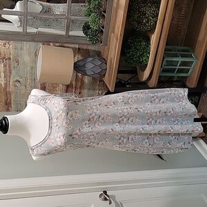 INK+IVY Womens Gray With Pink Floral Slip Dress, Pajama Loungewear Size M